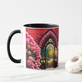 Nelken und Tor: Willkommen im Geheimgarten Tasse