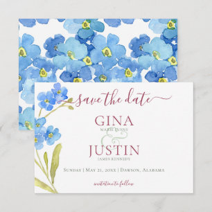 Nelken & Vergiss mich Nots Hochzeit Save The Date