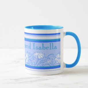 Nelkenblume blaue liebste Freundin Tasse