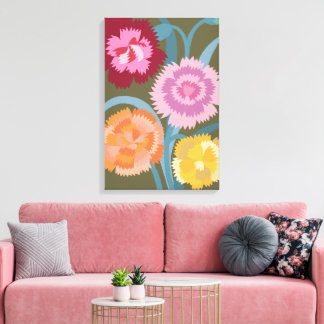 Nelkenblumen leinwanddruck