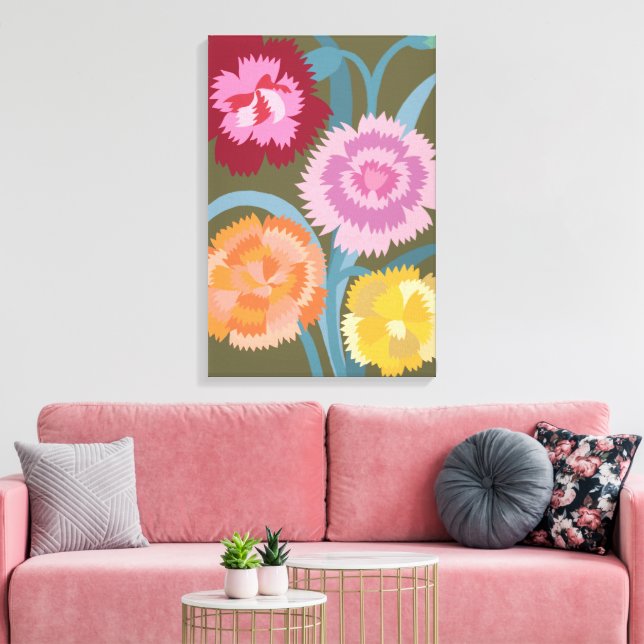 Nelkenblumen  leinwanddruck (Insitu (Wohnzimmer))