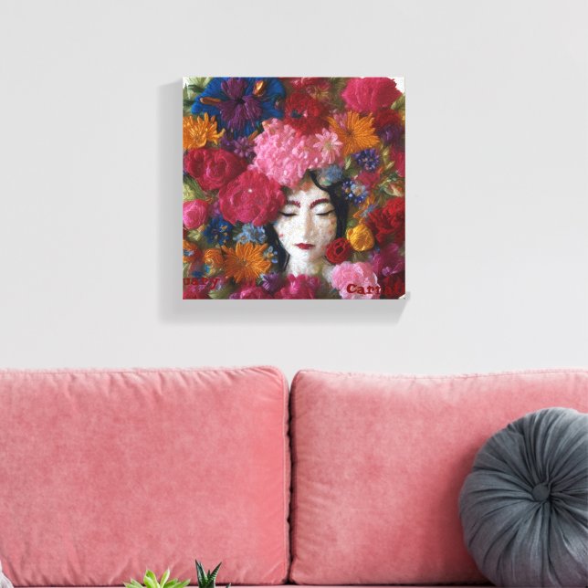 Nelkensteine der Wintergräber: Leinwand vom Januar (Insitu (Wohnzimmer))