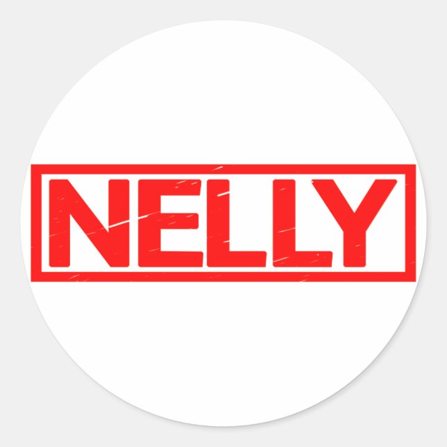 Nelly Briefmarke Runder Aufkleber (Vorderseite)
