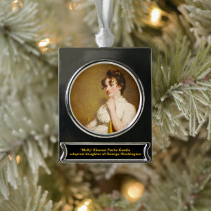 Nelly Grandtochter von Präsident Washington Banner-Ornament Silber