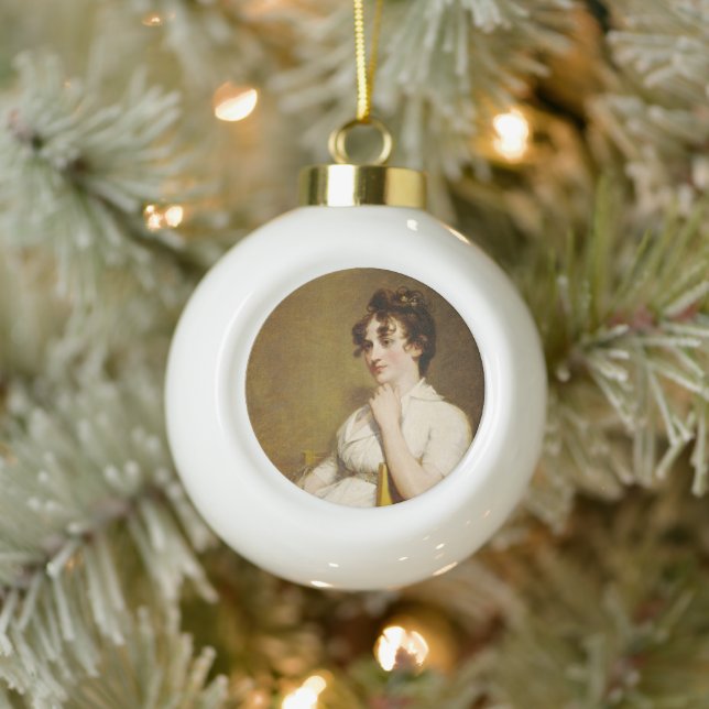 Nelly Grandtochter von Präsident Washington Keramik Kugel-Ornament (Baum)