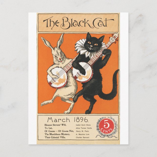 Nelly Littlehale Murphy's Black Cat - Vintager Mar Postkarte (Vorderseite)