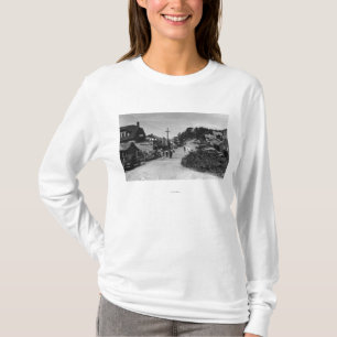 Nelscott, Oregon-Stadtansicht-Ozean-Fronten-Hütten T-Shirt