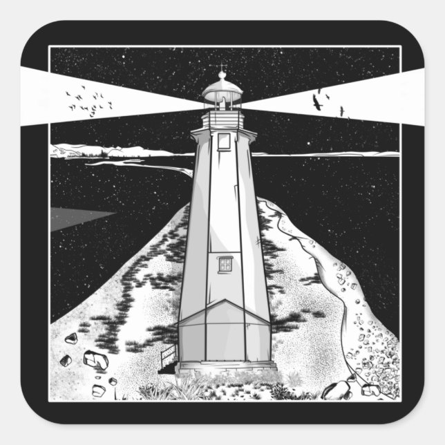 Nelson Boulder Bank Quadratischer Aufkleber (Vorderseite)