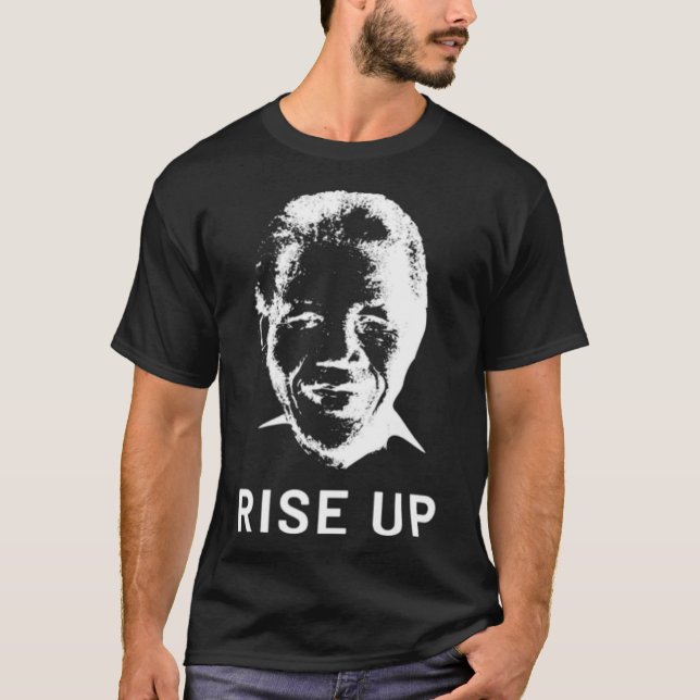 Nelson Mandela aufstehen T-Shirt (Vorderseite)