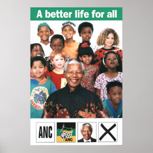 Nelson Mandela Politisches Poster Südafrika ANC