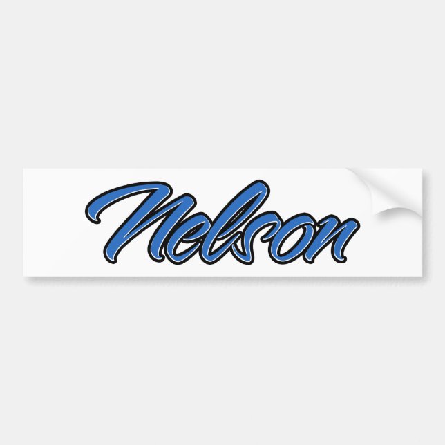 Nelson Name blue Aufkleber Sticker Autoaufkleber (Vorne)