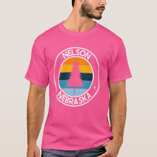 Nelson Nebraska NE USA City Pride Retro Sunset T-Shirt