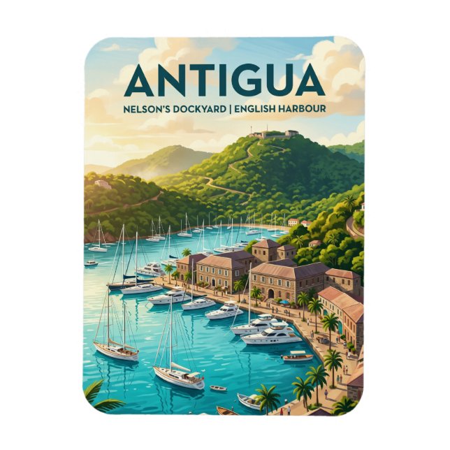 Nelson’s Dockyard Antigua und Barbuda Magnet (Vertikal)