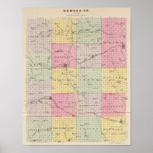 Nemaha Landkreis, Wetmore und Corning, Kansas Poster