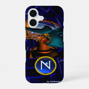 NEMEN/HYPER ANDROID, Monogramm der blauen Science iPhone 16 Hülle