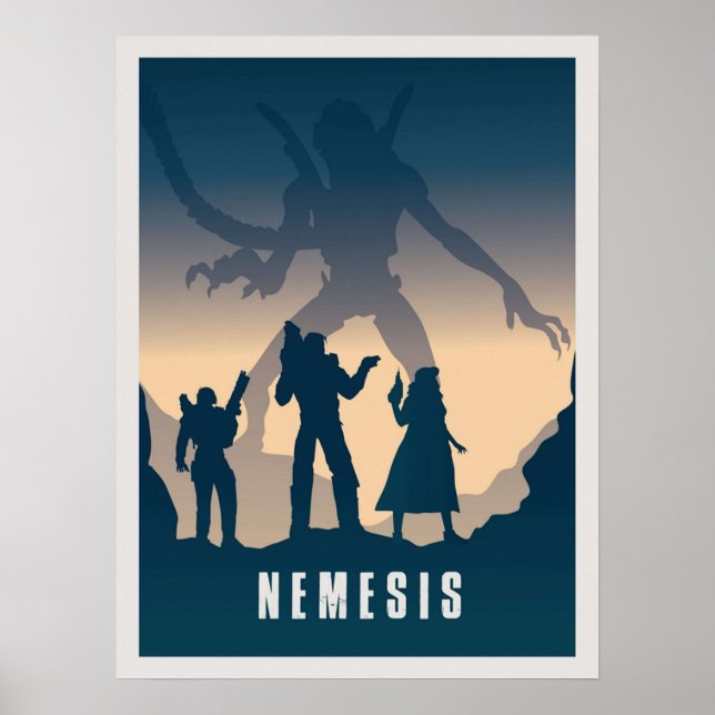 Nemesis Board Game Minimalistisch Travel Style Gam Poster (Vorne)