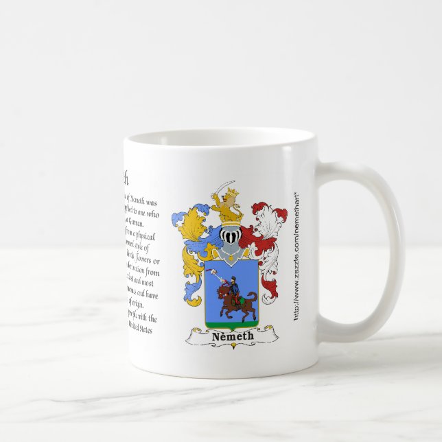 Nemeth Familien-ungarisches Wappen Tasse (Rechts)