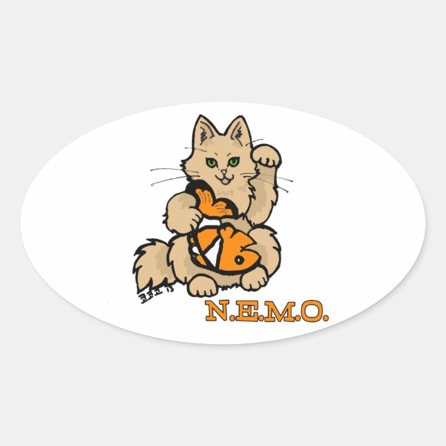 NEMO Car Stickler Ovaler Aufkleber (Vorderseite)