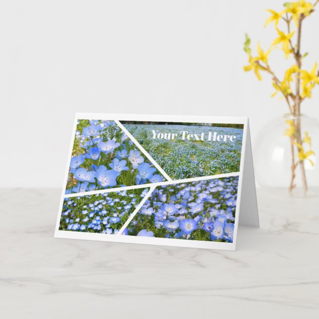 NEMOPHILA（Baby Blue Eyes） Karte (Gelbe Blume)