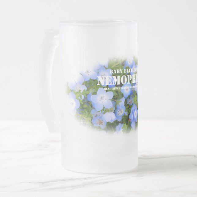 NEMOPHILA（Baby Blue Eyes） Mattglas Bierglas (Vorderseite Links)