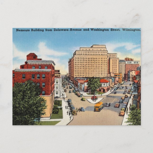 Nemours Gebäude From Delaware, Wilmington Postkarte (Vorderseite)