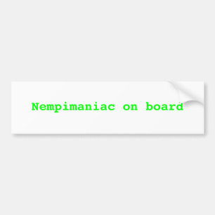 Nempimaniac an Bord Autoaufkleber