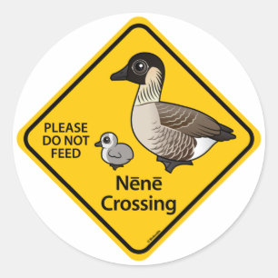 Nene Crossing Runder Aufkleber