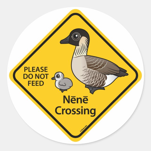 Nene Crossing Runder Aufkleber (Vorderseite)