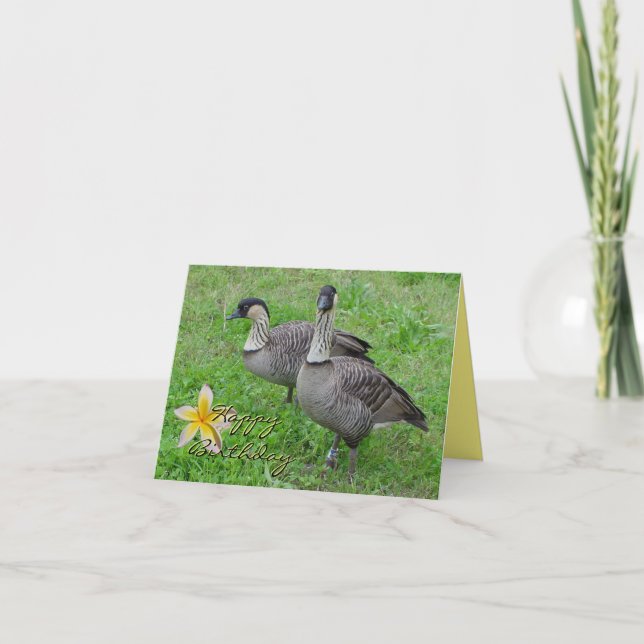 Nene Goose Birthday Card Dankeskarte (Vorderseite)