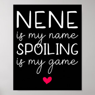 Nene ist mein Name Verschmutzung ist mein Game Fun Poster