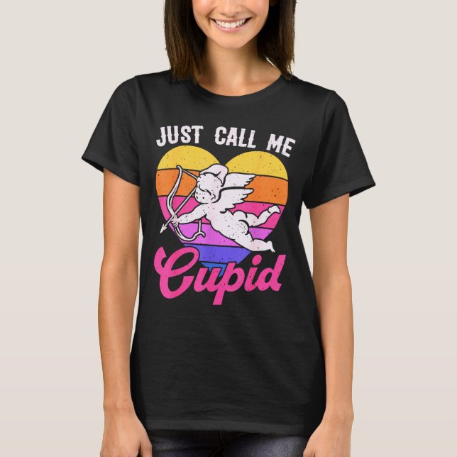 Nenn mich einfach Cud Valentine Süßer Pfeil Herz P T-Shirt (Vorderseite)