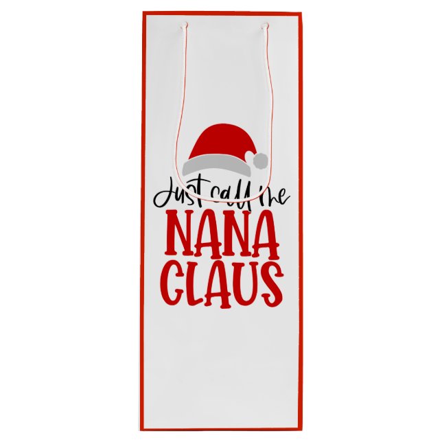 Nenn mich einfach Nana Claus-56768 Geschenktüte Für Weinflaschen (Vorderseite)