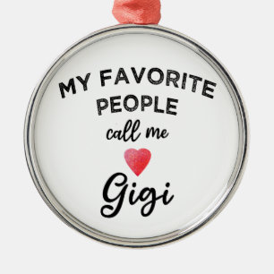 Nenn mich GIGI Moderne Oma Trendiger Spitzname Ornament Aus Metall