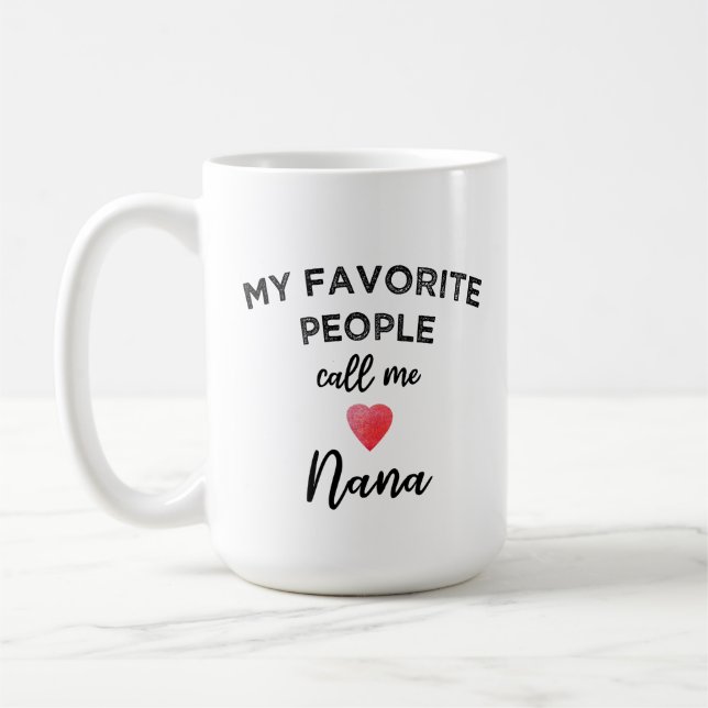 Nenn mich NANA Klassischer Großmutter-Spitzname Om Kaffeetasse (Links)