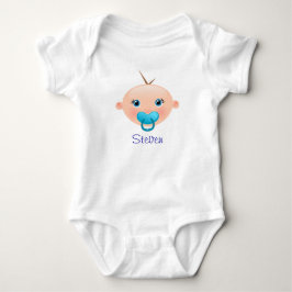 "Nennen Sie das!" Baby Face Blue - Baby Bodysuit Strampler