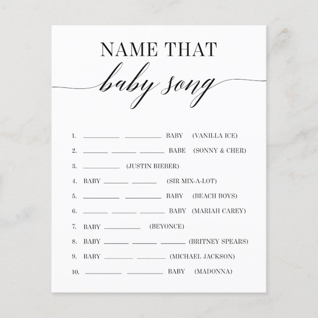 Nennen Sie das Baby Song Minimalistisch Baby Shoot (Vorderseite)