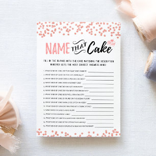 Nennen Sie den Kuchen mit Answers-Spielkarte Einladung