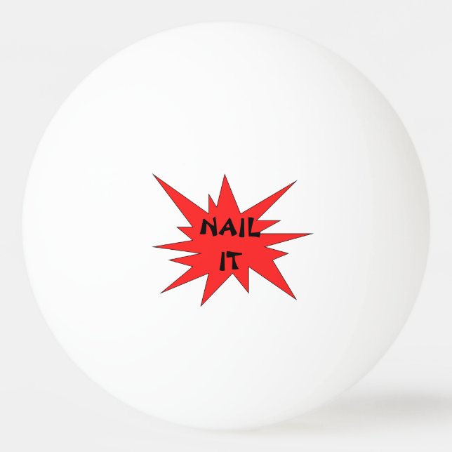 NENNEN SIE ES! Funny Black and Red Pong Ball Tischtennisball (Rückseite)