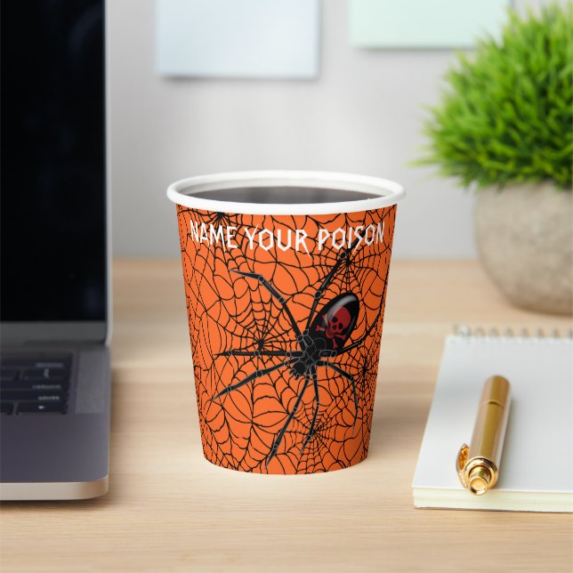 Nennen Sie Ihre Poison Black Widow Spider Hallowee Pappbecher (InSitu)