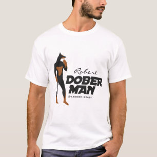 Nennen Sie Ihren Dobermannsuperhero-T - Shirt