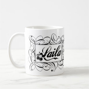 Nennen Sie Laila im stilvollen Rahmen des Kaffeetasse