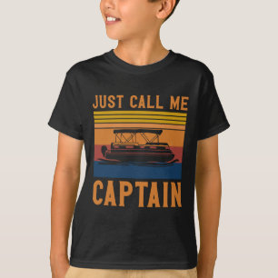 Nennen Sie mich einfach Kapitän Pontoonboot-Anker- T-Shirt