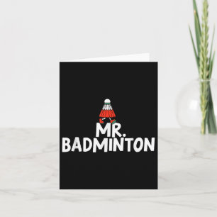 Nennen Sie mich Herr Badminton-Spieler Lustiger Fe Karte