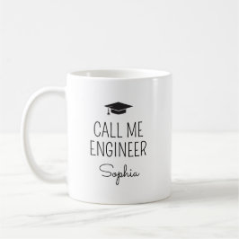 Nennen Sie mich Ingenieur Personalisierter Name Kaffeetasse