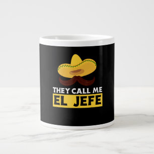 Nennen Sie mich Jefe Funny Mexicanischer Koch Cook Jumbo-Tasse