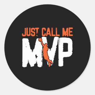 Nennen Sie mich MVP Basketball Player Runder Aufkleber