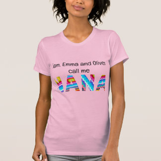 Nennen Sie mich Nana Crochet Letters Child Names T-Shirt