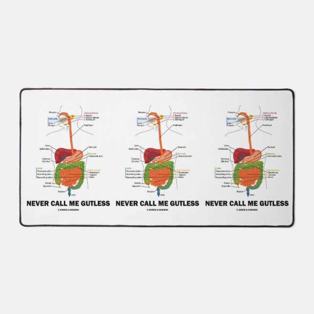 Nennen Sie mich nie Gutless Digestive System Geek  Schreibtischunterlage (Vorderseite)