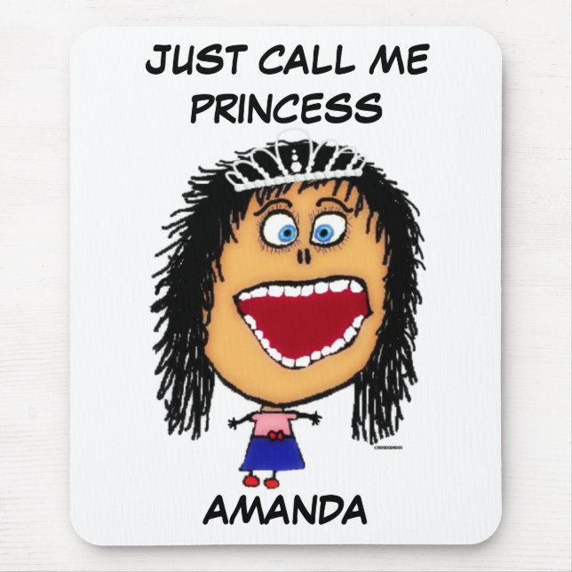 Nennen Sie mich Princess Girl Cartoon Mousepad (Vorne)