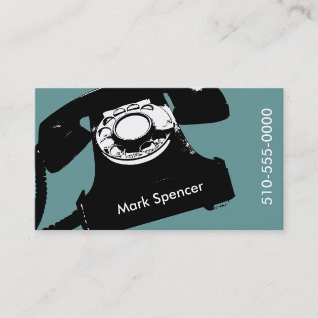 nennen Sie mich Telefonnummerkarte (Vorderseite)